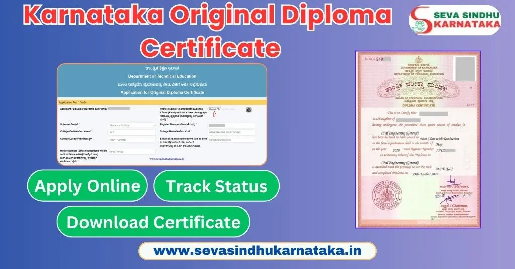 Karnataka Original Diploma Certificate (Apply, Track Status, Download) Through Seva Sindhu Portal